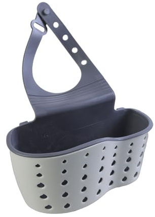 Maxtonser Cestino di scarico per lavello Borsa da appendere Supporto per spugna regolabile Organizer per sapone Forniture per l'organizzazione della cucina