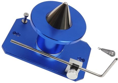 Sorandy Équilibreur de Lame de Tondeuse à Gazon, Outil Magnétique de Haute Précision, Support de Lame avec Mécanisme Réglable sans étape, équilibreur Artisanal Précis pour L'équilibrage (Blue)