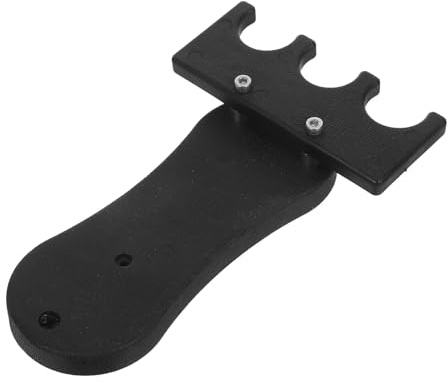 TOYANDONA Multifunctional Pool Cue Rack Claw Holder with Chalk Holder Black Plastic Iron Sturdy Weighted Design for Billiards Scenarios