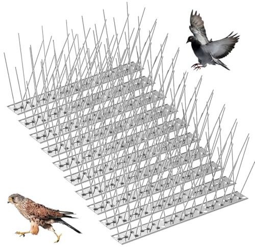 JHAZUN Pinchos Antipalomas Pinchos para Palomas,Ahuyentador Palomas,Anti Pájaros 10 Piezas Espanta Pájaros Balcon Pincho Anti Gatos para Techos,Jardines