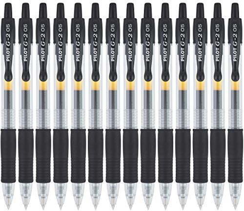 PILOT G2 Premium nachfüllbare und einziehbare Gelschreiber, extra feine Spitze, schwarze Tinte, 14 Stück (15367)