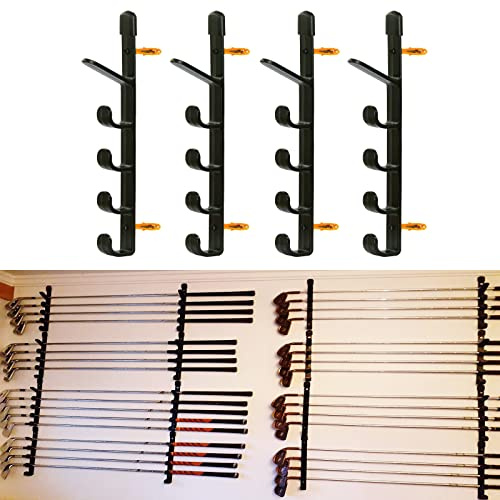 AUXPhome Fünf-lagiges Golfschläger-Aufbewahrungsregal, Wandhalterung, Aufbewahrung, Halterung, Golfschläger, Putterhalter, Ständer, Display-Regal, Vitrinen-Halterung – für bis zu 10 Golfschläger