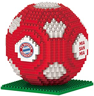 FOCO Offizielles Lizenzprodukt FC Bayern München BRXLZ-Steine 3D-Fußball BAU-Set