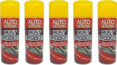 HitlineUK 5 x 400ML Rust Remover Spray Anti Rust Shield,Protect Rust Paint Rust Remover, For Spraying Cast Iron Metal Gate, Stainless Steel Doors, Railings Garden Furniture