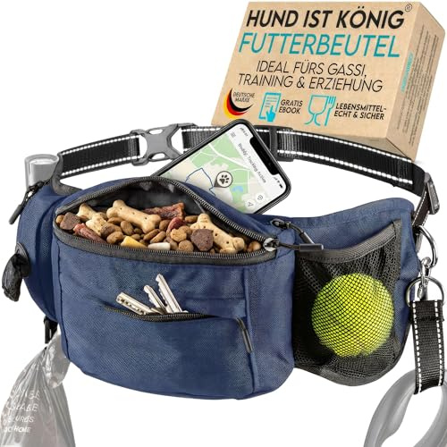 HUND IST KÖNIG Leckerlitasche für Hunde - Bauchtasche/Gassi Tasche Hund