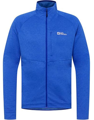 Jack Wolfskin herr Taiga Fz M fleecejacka, livfull blå, M, Levande blå, M