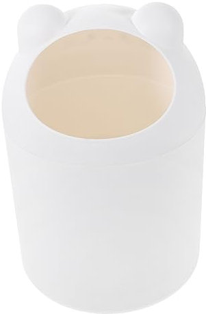 WHAMVOX 1stück Mini Abfalleimer Für Schreibtisch Niedlicher Cartoon Bären Tischmülleimer Für Schlafzimmer Und Büro Praktische Und Platzsparende Lösung Für Müllentsorgung