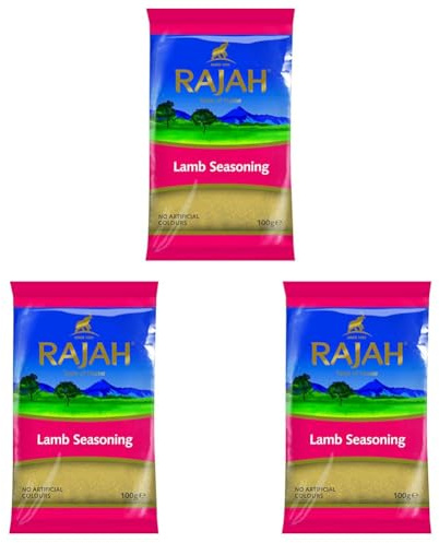 Rajah Spices Lamb Steak Seasoning | Lamb Steak Seasoning Powder | Lamb Rub | Lamb Mariande | Lamb Marinade | Lamb Spice Mix | Lamb Curry (100G) (Pack of 3)