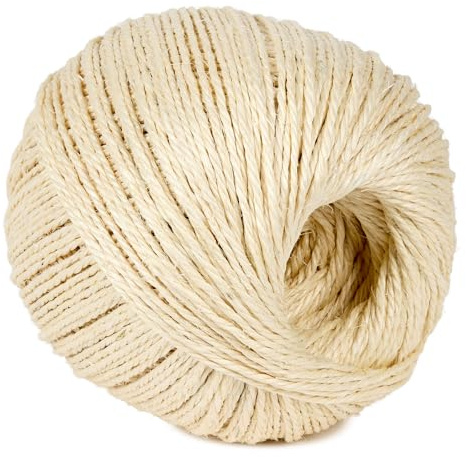 La Cordeline Ficellle Sisal Naturel 2mm ±750m en Pelote 2.5kg Corde Jardin, Bricolage, Emballage, DIY
