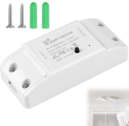 Smart WiFi Light Switch 10A 2200W Smart Relay Switch Universal DIY Module Remote Control Voice Control for Smart Home Automation Automation Solution,Compatible with eWelink IFTTT