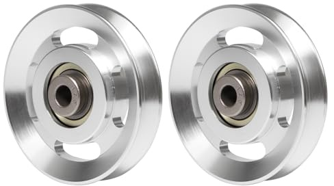 Dagran 2 st 90 mm aluminiumlegering gym remskiva med universallager för fitnessverktyg och garage och industri