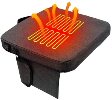 PANGBOER Cojín portátil para grada de estadio, almohadilla térmica con USB, para acampar al aire libre, oficina, boa
