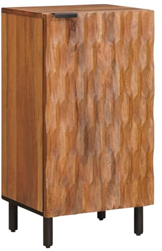 vidaXL Sideboard Acacia Brun Finish 40 x 33,5 x 75 cm Massivt mangoträ, Matsal, rektangulär, modern, hållbar, stiligt bord, eleganta stolar, för familjesammankomster, heminredning