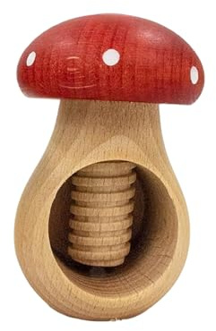 RWAJZAX Herramienta abridor de nogal, estilo de seta, artesanía de madera, multiusos, cascanueces para oficina, aperitivos, reunión familiar, cascanueces indispensable con ergonómico