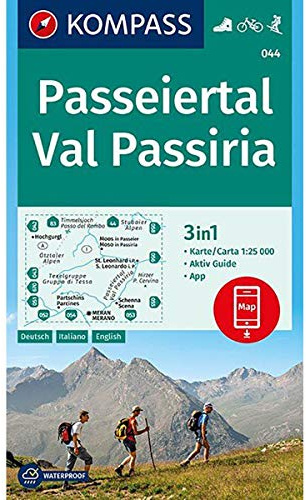 Passeiertal - Val Passiria: Wanderkarte mit Aktiv Guide, Radrouten und Skitouren. GPS-genau. 1:25000 (KOMPASS Wanderkarte, Band 44)