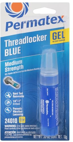 Permatex 24010 Medium Strength Threadlocker Blue Gel, 10 g Gel Twist Applicator
