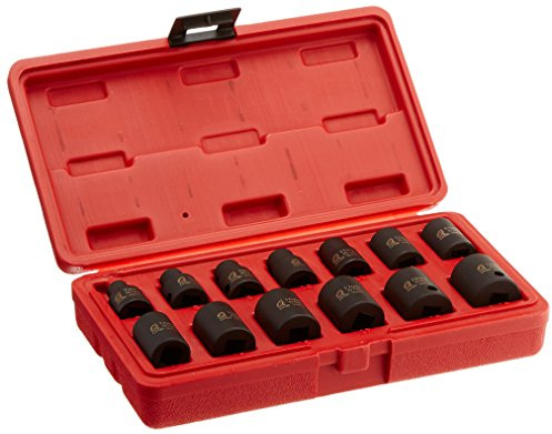 Sunex 3675 3/8-Zoll-Antrieb Standard metrisch 12-Kant Kraft-Steckschlüsselsatz, 13-teilig