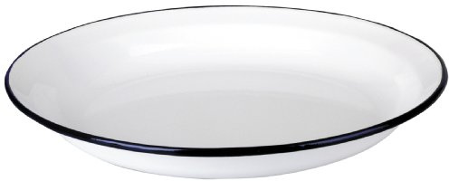 Ibili 912936 - Plato hondo de acero esmaltado vitrificado Blanca 36 cm