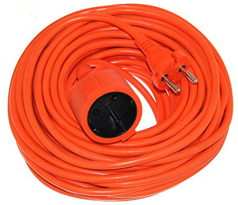 (0,90€/m) 20m Verlängerungskabel Verlängerungsleitung Orange Verlängerung Kabel Leitung Eurostecker H05VV-F 2x1mm² Neu Old-Harvest