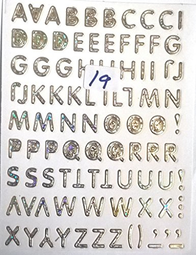 B2SEE Sticker Buchstaben Aufkleber ABC-Sticker Alphabet-Aufkleber klein Klebe-Buchstaben zum auf-kleben klein 2 Stück Design 19