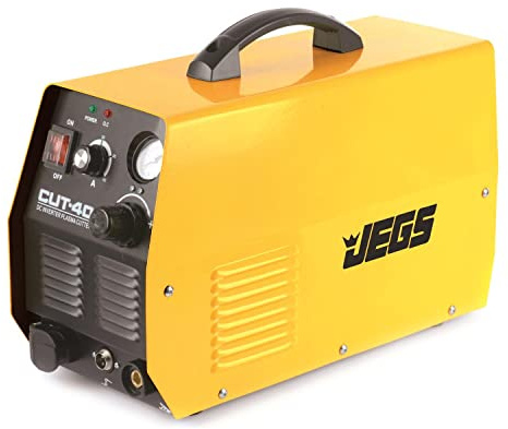 JEGS Plasma Cutter | 110V AC | 220V AC | 60% @ 30A | Cuts Steel And Iron Up To 3/8 “ Thick | Includes Power Cable, Plasma Cutting Torch, Ground Cable/Clamp, Hand Held Mask, And More