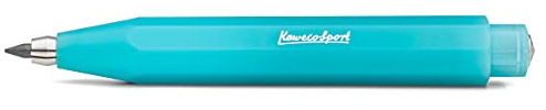 Kaweco Frosted Sport Light Blueberry, matita da 3,2 mm, 5B, 12 g, matita leggera ed estiva, portamine da 10,5 cm, penna a pressione ricaricabile, colore: turchese