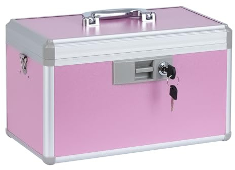 xydstay Medikamentenschloss, 35,6 cm, Erste-Hilfe-Safe Medikamenten-Aufbewahrungsbox, Aluminium, für den täglichen Gebrauch, Schlüssel-Medikamente, verschließbare Aufbewahrungsbox für den