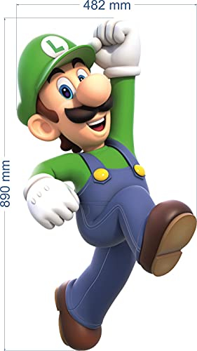 BOARA Wandaufkleber, Wandbilder Luigi, Wandtattoo Super Mario Pattern 980mmX 482mm