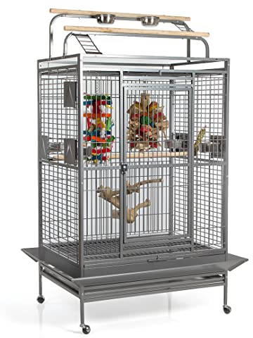 Montana Cages | Castell Nova Play - Antik | XXL Papageienkäfig | 120 x 95 x 196 cm