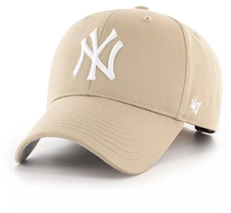 47 MLB upphöjd bas keps justerbar snapback keps baseball NY LA team logo baseballkeps, Khaki, one size