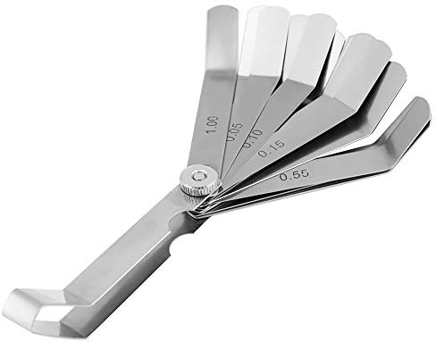 Set di Spessimetri Angolati 0,05 1,00 Mm Spessimetro in Acciaio Inossidabile Spessimetro Curvo in Acciaio Inossidabile Righello Strumento di Ispezione della Saldatura 0,05 1,00 Mm