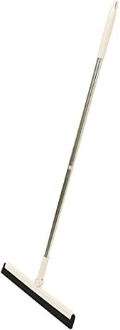 WOONEKY Floor Squeegee Cleaning Tool with Foam Brush White Household Floor and Shower Squeegee Broom and Bathroom Window Cleaning