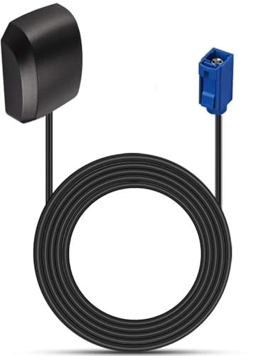 Greluma Antenna GPS attiva impermeabile per veicoli da 4 m, antenna Fakra C blu, compatibile con Ford Dodge RAM GM Chevy Chevrolet GMC Jeep Cadillac BMW Mercedes Benz auto camion SUV unità principale