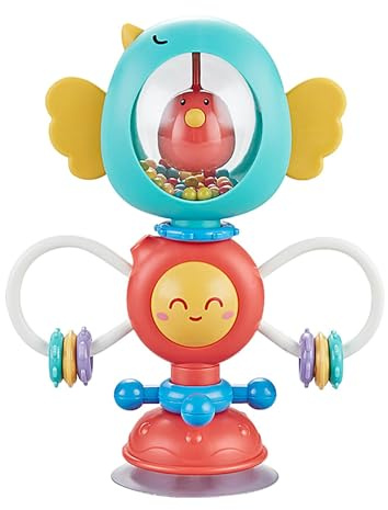 De Succión para Silla Alta – Sonajero para Niños, De Actividad para Bebé con Ventosa Fuerte, De Succión para Bebé para La Hora De Comer, Interactivo para Silla Alta