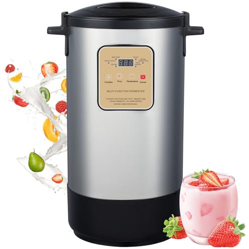 Yogurtera eléctrica 12L/18L, tanque de fermentación de yogur eléctrico, Creador Automático Completo de Vino de Arroz Dulce, Elaborador Natto, fermentador para yogur, enzimas, masa,12L