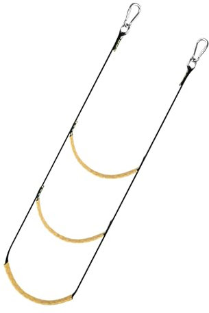 Qfdiwr Escalera Náutica para Barcos | Escalera De Cuerda con 3 Peldaños para Pesca - Escalera Portátil de Auxilio para Kayak Canoa Bote Plano y Natación