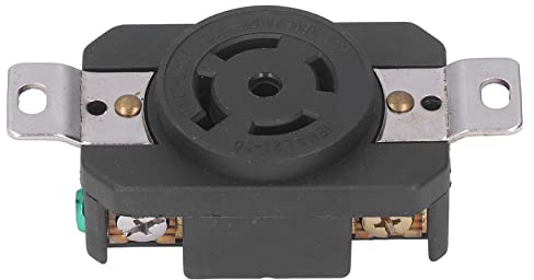 Tixiyu Prise de Verrouillage Industrielle Résistante à L'usure à 5 Trous pour Applications électriques, Conception Durable, pour Poêles, Séchoirs, Générateurs – NEMA L21-20, Montage encastré