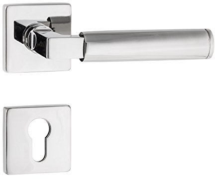 ck-türbeschläge Hochwertige Drückergarnitur Bauhaus Q Profilzylinder (PZ) Edelstahl poliert !Metallische Unterkonstruktion!