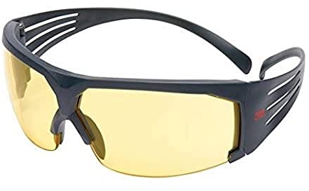 3M SecureFit Safety Glasses, Grey frame, Scotchgard Anti-Fog, Amber Lens, SF603SGAF-EU