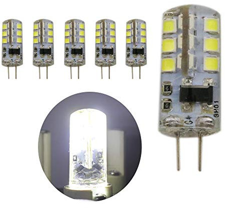 5 Pièce 3W G4 ampoules LED 25W ampoules halogènes de remplacement 24SMD2835 lampe LED AC 220V 260lm Blanc Froid 6000K Angle de faisceau 360 ° Spotlight Ampoule