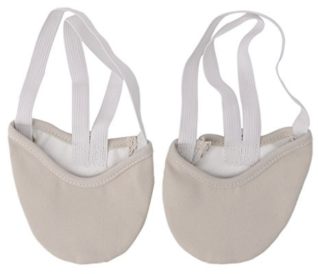 KOFUN Pair Dancing Shoes, Half Fauleather Sole Ballet Pointe Dance Shoes Rhythmic Gymnastics Slippers S Beige