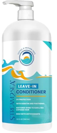 STREAM 2 SEA Leave In Conditioner Reef Safe Hair Conditioner Formula For Dry and Damaged Hair, 946 ml Paraben Free Hair Detangler with UV Protection For All Hair Types