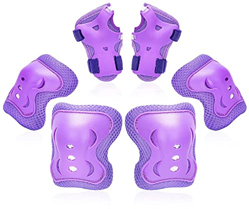 RUNDONG Kids/Youth Knee Pad Elbow Wrist Pads Guards Protective Gear Set for Roller Skates Cycling Bike Skateboard Inline Skatings Scooter Riding Sports,Suitable for Multiple Sports Outdoor Activities