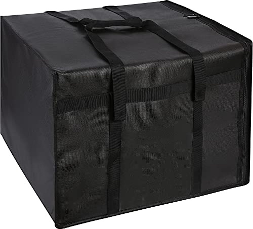 musbus 40cm x40cm 35cm Isolierbeutel Groß für Lieferungen, Isolierter Pizzaträger Liefertasche 20 x 20 Lebensmittelbeutel für den persönlichen und professionellen Gebrauch (Schwarz)
