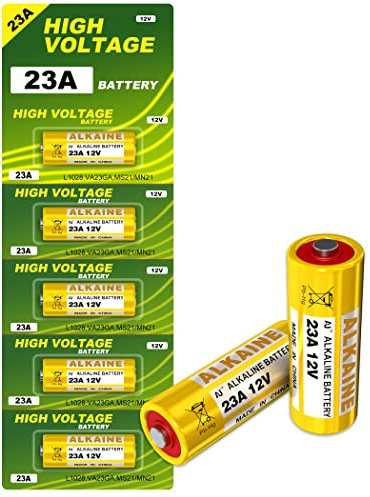 5Pcs 23A A23 12V Alkaline Battery MN21/ A23 / 23A / V23GA / LRV08 / 8LR932 for use in remote controls wireless doorbells and security systems