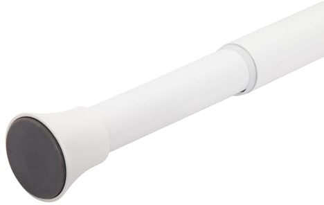 Mardom Duschstange ohne Bohren - Weiß 170-280 | robuste Teleskopstange, Dusch-Teleskopstangen, Federmechanismus, Tragkraft 13,6kg, Metall & Kunststoff