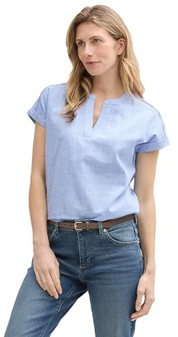 Tom Tailor Damen 1046189 Bluse, 22758 - Dreamy Blue, 36 EU