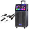 Outdoor quadrato danza, canto, guardare film, audio touch screen portatile con Bluetooth schermo del telefono cellulare proiezione karaoke macchina set