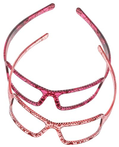 VALICLUD Bandeaux Pour Femmes Lot De 2 Taille Unique Design Lunettes Créatif Doux Confortable Spa Maquillage Accessoires Cheveux Mode Fille Visage Lavage