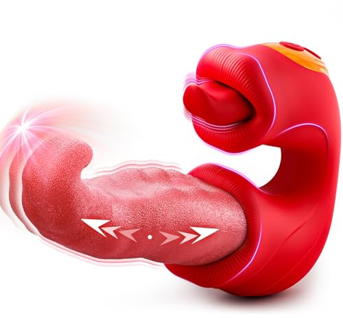 Glanvoo Zunge Vibrator Stoßfunktion Vibratorensets für Frauen, Sex Spielzeug für die Frau Klitoris Stimulator mit 10 Stoß 10 Vibrationmodi, Vibration für Frauen Vibratoren Brustwarzensauger Reif